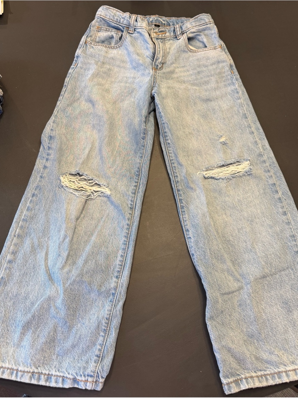art class Light Blue Distressed Straight-Leg Kids Jeans - Girls size 8
